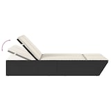 thumbnail of vidaXL Ligbed 2-persoons met kussens poly rattan zwart