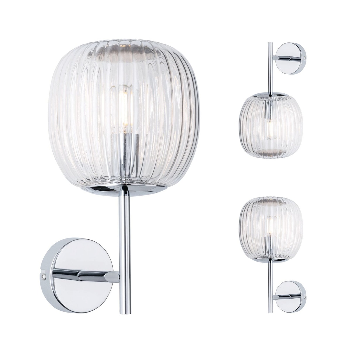 Paulmann Selection Bathroom Applique Ruya IP44 E14   230V max. 20W gradable Verre#Chrome 71140
