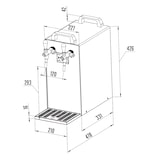 thumbnail of Komplett Set Zapfanlage Kontakt 40/K Bierzapfanlage 2-leitig Trockenkühlgerät aus Edelstahl, 50 L/h, mit Membranpumpe, Zapfkopf:Flach,Zapfkopf 2:Kombi