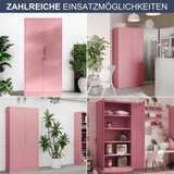 thumbnail of Aktenschrank abschließbar KADO - 5 Ebenen, Flügeltüren | Metallschrank Werkstatt Büroschrank aus Stahl Werkzeugschrank, 195x90x40cm Rosa