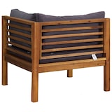 thumbnail of vidaXL Ecksofas 2 Stk. mit Dunkelgrauen Kissen Massivholz Teak