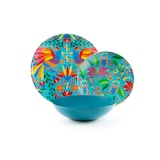 thumbnail of Excelsa service 18 assiettes Mexican Flowers porcelaine multicolore