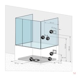 thumbnail of Kombination Badewanne Dusche K80-SW-EH-B-EC-SC-EA Duschtempel 180x100 cm Schlauchreinigung + Scheibenversiegelung