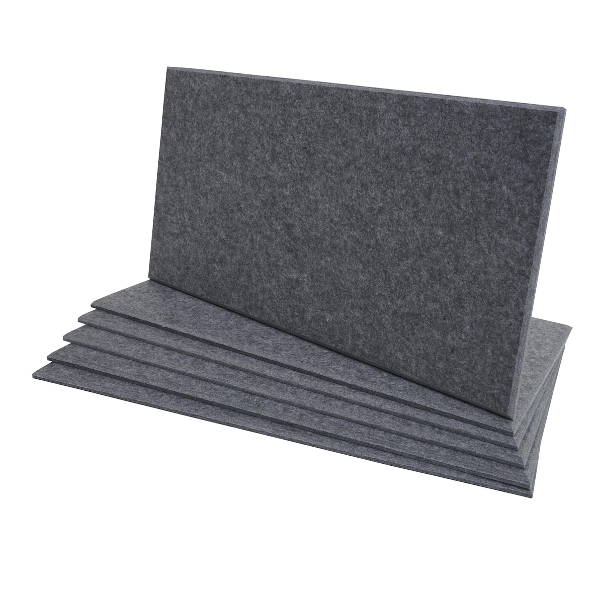 Lot de 6 panneaux muraux acoustiques HWC-L52, panneaux muraux acoustiques, insonorisant 1qm surface 60x30cm ~ gris