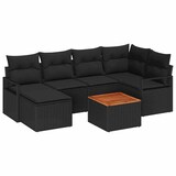 thumbnail of vidaXL Garten-Sofa-Set 7 pcs Schwarz