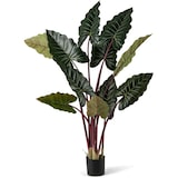 thumbnail of COSTWAY Planta Artificial 160 cm, Planta Artificial con Maceta y 11 Hojas, Planta Decorativa Verde