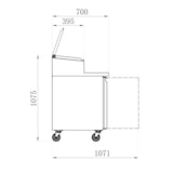 thumbnail of A.C.L - Table réfrigérée 3 portes - 417 L - 1795 x 700 x 1085 mm - Finition Inox évaporateur traité