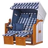 thumbnail of Strandkorb - bene living - Ostsee - karo/blau - PE weiß