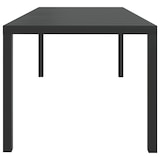 thumbnail of Mesa de jardín de aluminio y WPC negra 185x90x74 cm