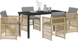 thumbnail of vidaXL 5-teiliges Garten-Esszimmer-Set mit Kissen in Beige aus Poly-Rattan