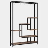 thumbnail of Estante grande Tribesigns con 6 ganchos en forma de S, 180 cm, marrón rústico y negro