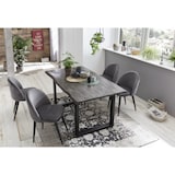 thumbnail of SIT Möbel Esstisch 160 x 85 cm | 40 mm Tischplatte Mango grau | Stahlgestell schwarz | B 160 x T 85 x H 78 cm | 07107-76 | Serie TABLES & CO