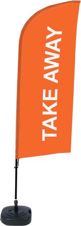 thumbnail of Showdown Beachflag - Komplett-Set - Take Away - Orange/Schwarz