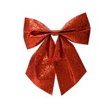 thumbnail of 2 Weihnachtsbaumschleifen mit Clip 12cm 2er Set rot Dekoschleifen Weihnachten