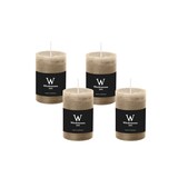 thumbnail of 4er Set Adventskranzkerzen Rustik Marble Kerzen durchgefärbt mit Abbrandschutz Schlamm 80 x 68 mm