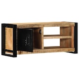 thumbnail of Helloshop26 - Mobile porta TV 80 x 30 x 35 cm con ampio spazio di archiviazione stile industriale realizzato in legno massello di 02_0057632