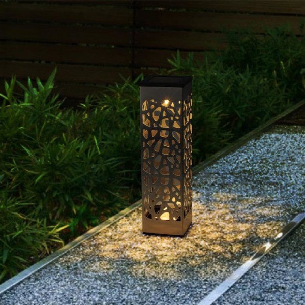 Lumisky 3 ORGANIC H31CM Solar-Bodenleuchten Stahl Grau