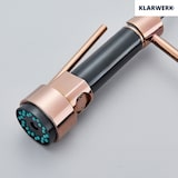 thumbnail of Björn | Keuken zwart rosé goud gastronomisch | Twee douches | Professionele roestvrijstalen keukenkraan | Restaurant met dubbele spoelbak