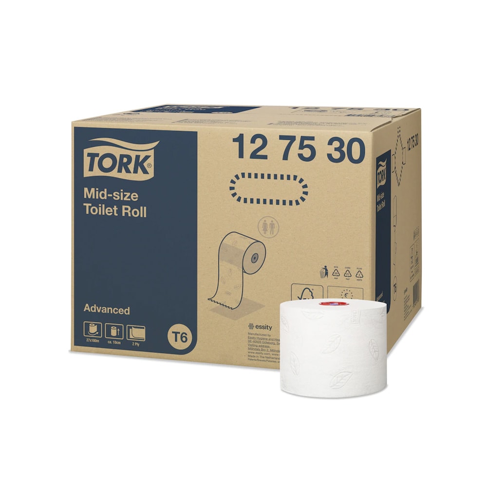 Papel Higiénico (Jumbo) 100mts 2Fls 31g TORK T6 Advanced 27u
