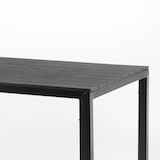 thumbnail of Buitentafel THOMAS rechthoekig 156x78 cm, stalen frame en houtlook latten, 6 zitplaatsen, modern design voor tuin of terras – Zwart