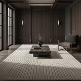 thumbnail of Balkonteppich Skandinavischer 3D-Design Wetterfest Waschbar Strapazierfähig Terrasse Garten Creme 120x170 cm – ENGADIN von Kadima Design
