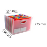 thumbnail of Exacompta - Réf. 55198E - Carton de 4  trieurs valisette extensible avec poignées - 24 compartiments  - couleur cristal