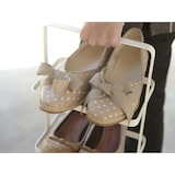 thumbnail of Yamazaki Schuhregal mit 5 Ablagen weiß tragbar platzsparend schmal Metall Schuhablage für 5 Paar Schuhe 22x77x14cm "TOWER"