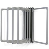 thumbnail of Schild Klapprahmen mit 5 Fächern DIN A4 grau, Kunststoff, 210x297 mm