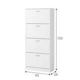 thumbnail of Scarpiera Slim Ante Mobile Porta Scarpe Ingresso Salvaspazio 63x24x150 Cm - Cemento