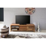 thumbnail of Lowboard BOHA Massivholz Sheesham Kommode 140 cm TV-Board Ablage-Fächer Landhaus-Stil Unterschrank 40 cm