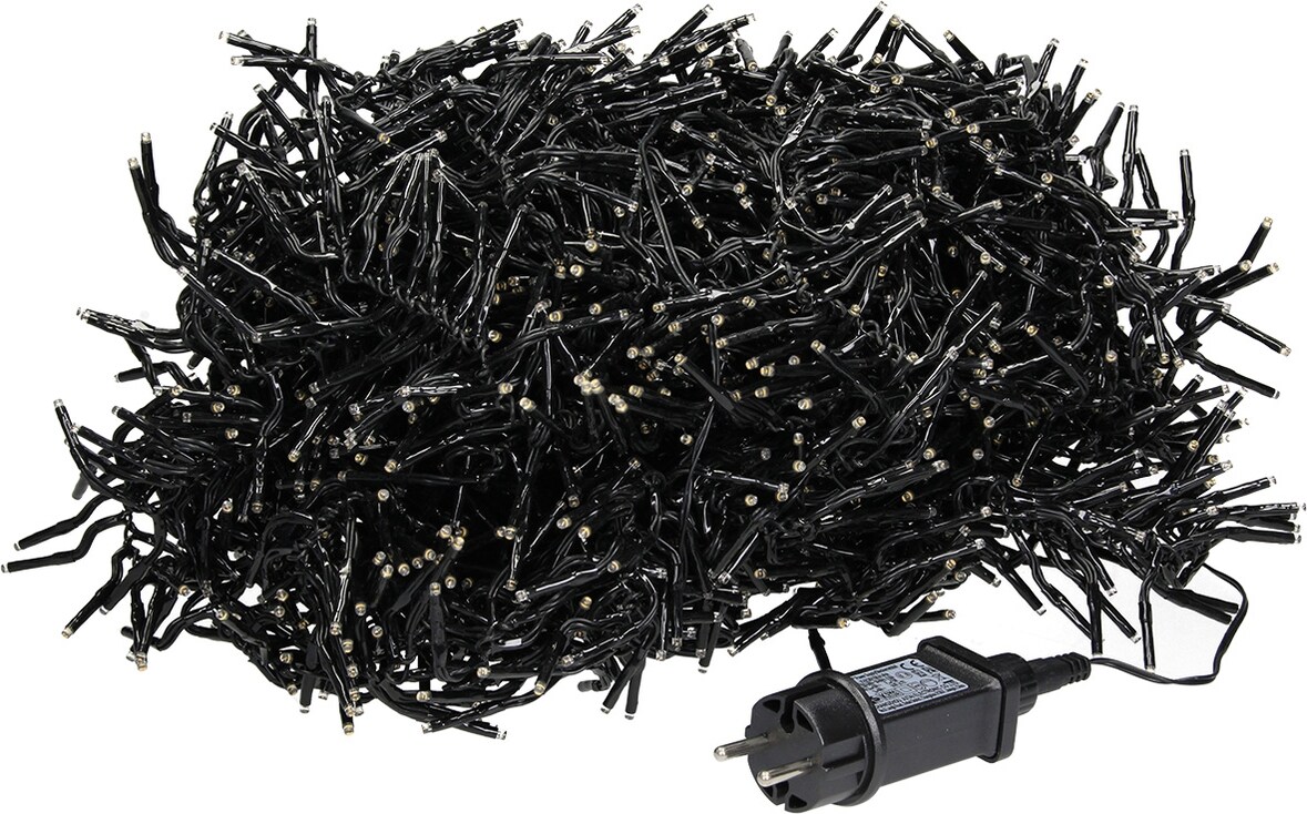 ECD Germany LED Cluster Lichterkette 22m 3000LED Warmweiß, Innen/Außen, Weihnachtsbeleuchtung Weihnachtsbaum Cluster Lichterkette Büschellichterkette