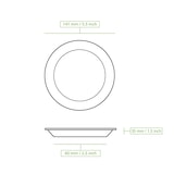 thumbnail of BIOZOYG 100 Stück tiefe Einwegteller Ø 14cm Suppenteller Palmblatt-Teller, Schale für Suppe und Eintöpfe, Partys und Catering, biologisch abbaubar