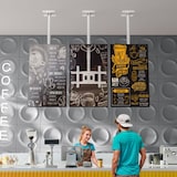 thumbnail of ONKRON Supporto TV da Soffitto 32-80", fino a 68 kg, VESA max 600x400, Altezza Regolabile, Girevole e Inclinato N1L-W Bianco