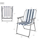 thumbnail of Aktive Silla playa alta fija plegable 45x42x75 cm marinera