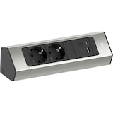 thumbnail of BACHMANN CASIA2 2xCEE7/3 1xUSB A/C 22W 2,0m AEH Edelstahl-Optik