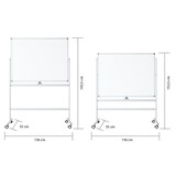 thumbnail of Verrijdbaar whiteboard - Dubbelzijdig en magnetisch - 100x150 cm - Rood