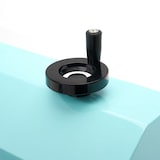 thumbnail of Maxima - 9381202 - Machine à décorer les gâteaux bleue avec plateforme rotative et lames réglables - Ø 36.4 cm, 40-225 RPM, 50x37x62 cm