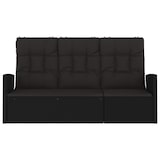 thumbnail of vidaXL Tuinbank verstelbaar met kussens 173 cm poly rattan zwart