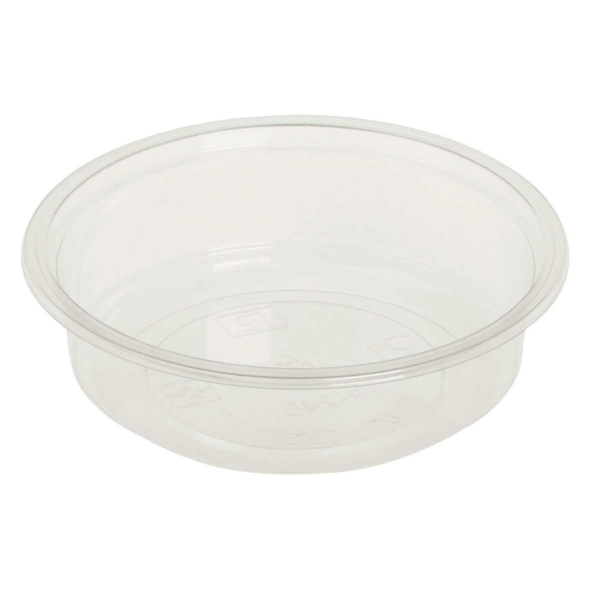 50x Feinkostbecher transparent aus Bio-Kunststoff (PLA) 240 ml  O 12,1 cm