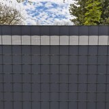 thumbnail of zaun|zu® Sichtschutzstreifen Premium Gelocht Diamant-Muster für Doppelstabmatten Schwarz 2,55 m