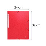 thumbnail of Exacompta 55955E 25x Sammelmappe mit Gummizug und 3 Klappen, Scotten Colorspan-Karton 600g/qm, für Format DIN A4 - Rot