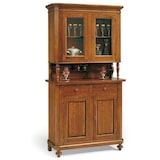 thumbnail of shopinnovativo -Cristalliera 4 ante 2 cassetti arte povera in legno massello e mdf con rifinitura in noce 104x43x218 H