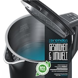 thumbnail of Arendo Wasserkocher, 1,5 Liter, 40-100 Grad Temperaturwahl, LED-Display, hochwetiger Edelstahl, Schwarz