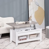 thumbnail of HOMCOM Mesa de Centro com Bancada Elevável HOMCOM 105x50x49 cm Branco