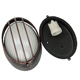 thumbnail of Licht-Erlebnisse Outdoor Wandlampe AMSTERDAM in Kupfer Antik Aluminium Glas E27 B:22cm Maritime Balkon Leuchte, CX1208-35