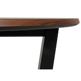 thumbnail of Salontafel HWC-M61, bijzettafel sofatafel, massief hout HPL laminaat melamine Ø80cm, sheesham hout look, donker frame