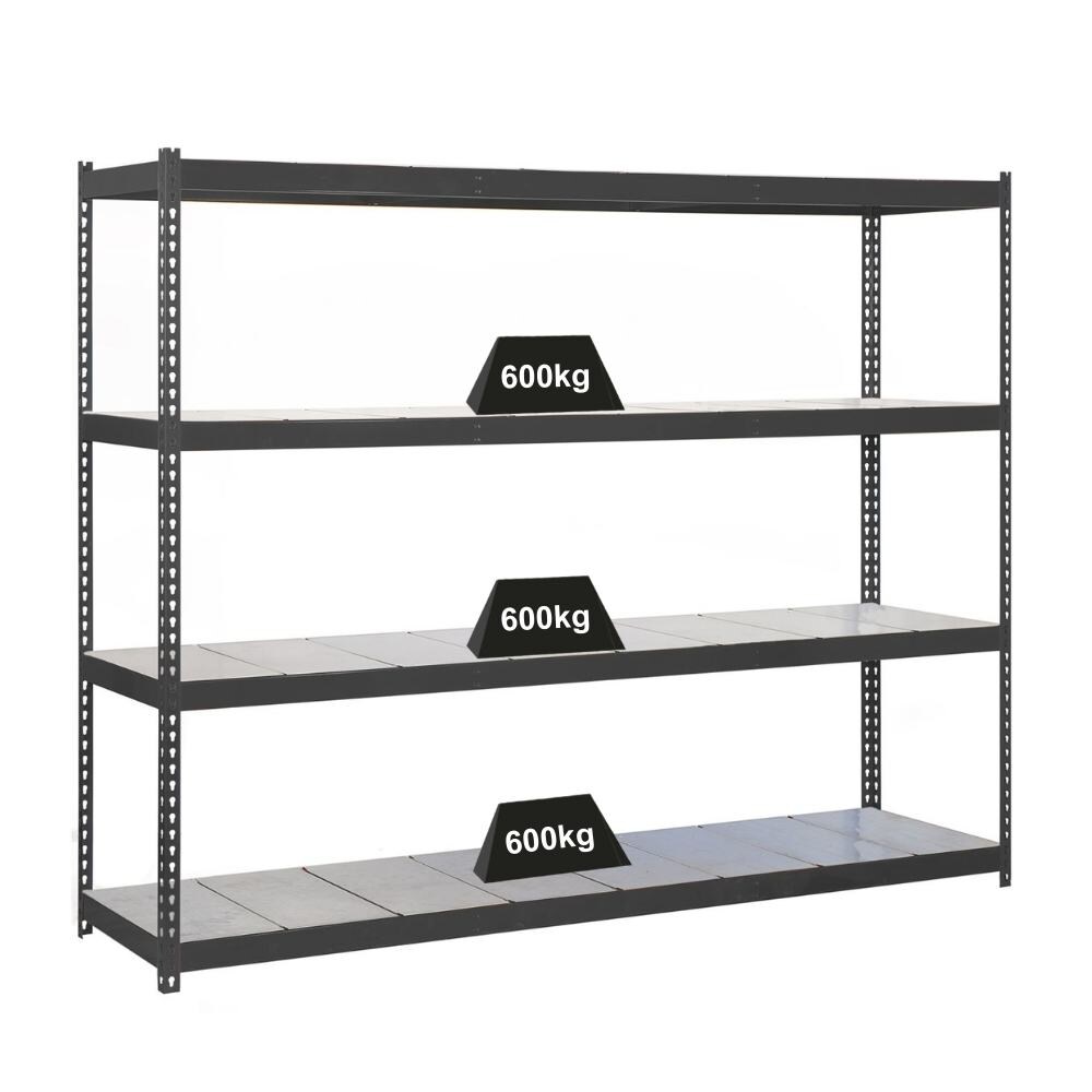 PROREGAL Schwerlastregal METAL BEAST FOUR | HxBxT 200x150x90cm | Fachlast 600kg | Anthrazit | Regal Standregal Werkstattregal Lagerregal Kellerregal