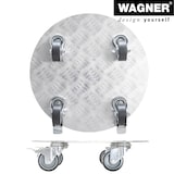 thumbnail of WAGNER Pflanzenroller ALASKA Ø 30 x 7,5 cm, Alu Riffelblech, Softrollen, Bremsen, Tragkraft 100 kg, DE Ware - 20700501