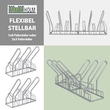 thumbnail of Fahrradständer für 6 Fahrräder 210x40x85 cm Stahl feuerverzinkt 2x3 höhenversetzt mit Anlehnbügel