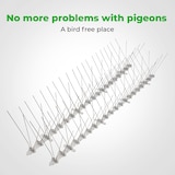 thumbnail of VerminBuster Duivenpinnen 3 meter - Vogelpinnen - Duivenverjager - Vogelverschrikker - Vogelwering - Vogelverjager - Duivenwering - Anti Klim Strip